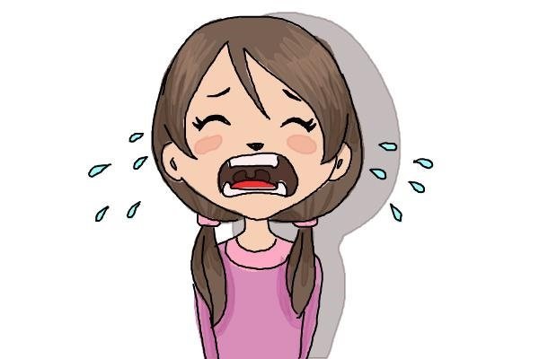 Рисунок плачущей девушки