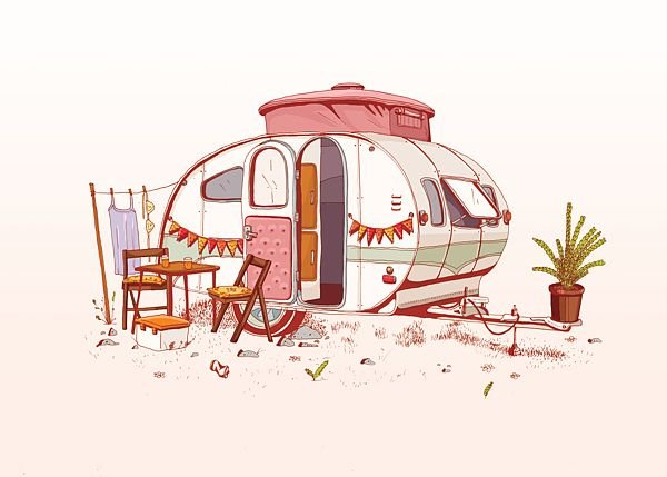 Кемпинг иллюстрация