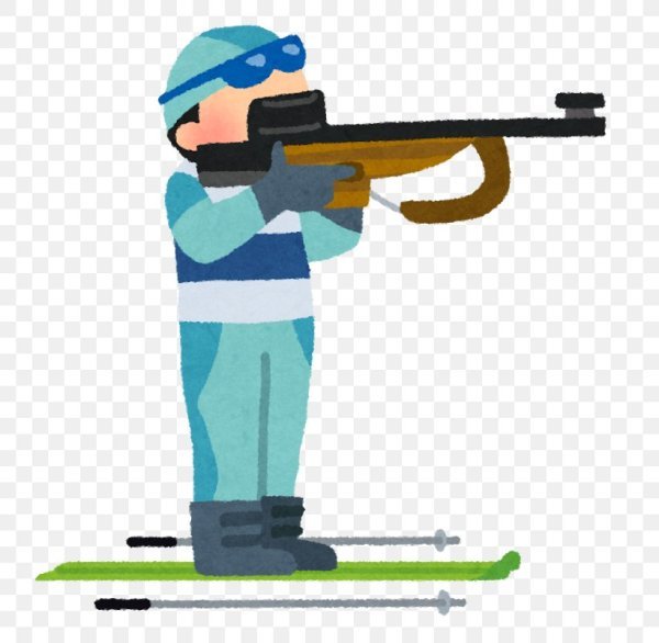 Рисунок зимние виды спорта биатлон