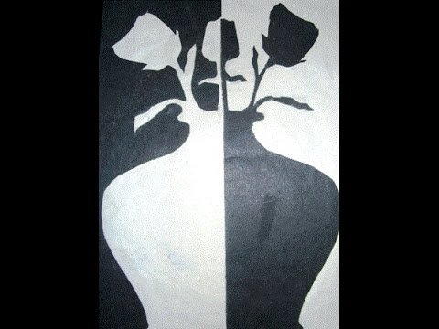 Рисунок резкий контраст чёрного и белого