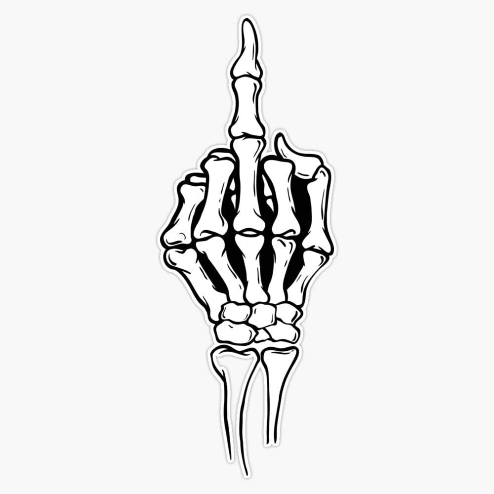 Средний палец скелет