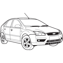 Ford Focus 2 раскраска