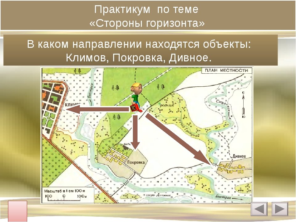 План местности деревни