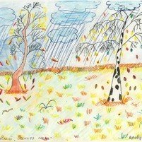 Рисунок на тему осень октябрь