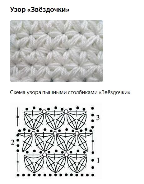 Звездочка крючком схема