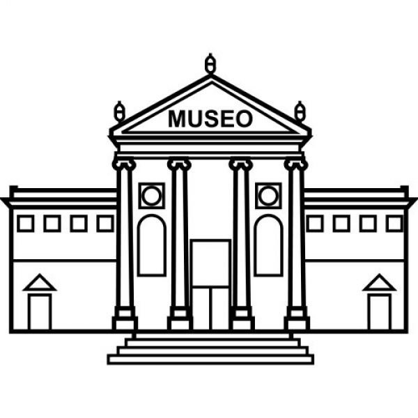 Здание театра на белом фоне