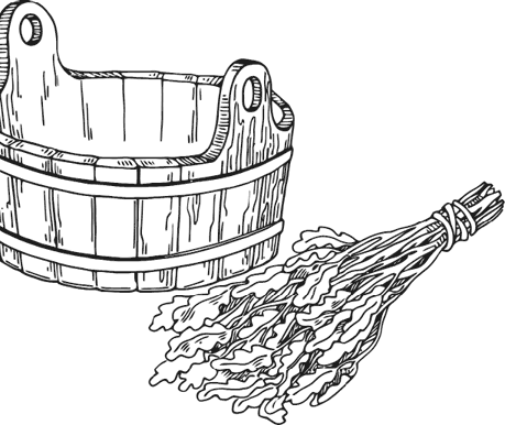 Веник для бани вектор