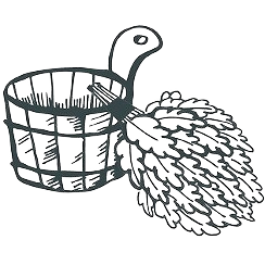 Веник для бани вектор