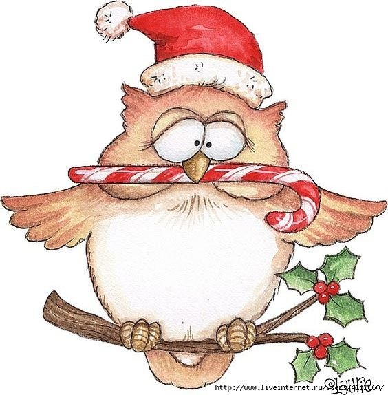 Смешные новогодние рисунки