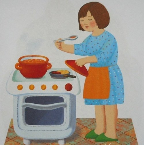 Мама готовит обед