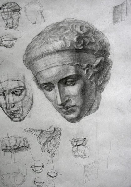 Гипсовая голова Давида Микеланджело