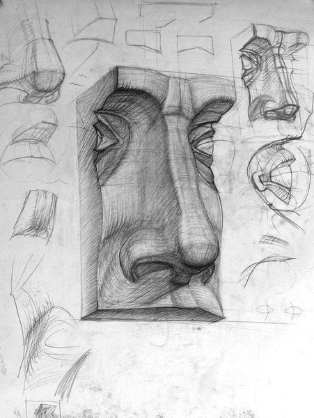 Обрубовка носа Давида