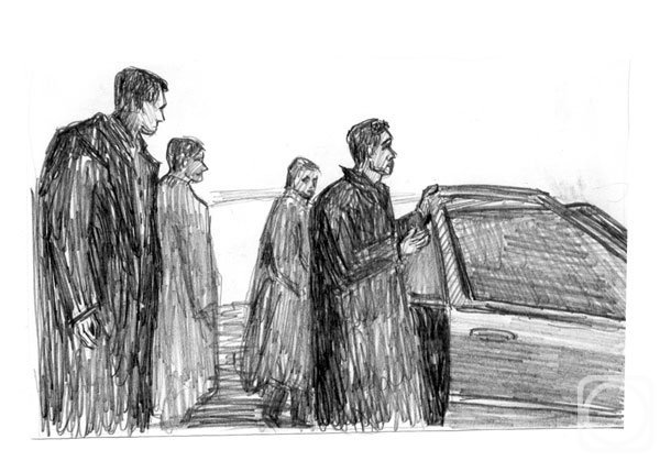 Бригада рисунок карандашом