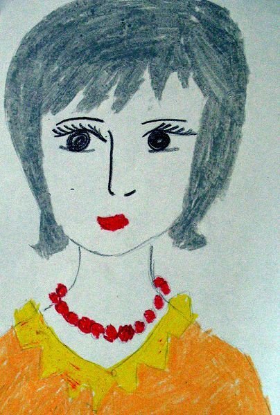 Рисование портрета с детьми 7-8 лет