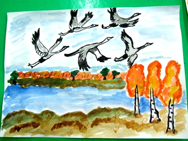 Рисунок прощание с осенью