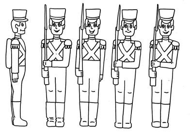 Раскраска солдатики для детей