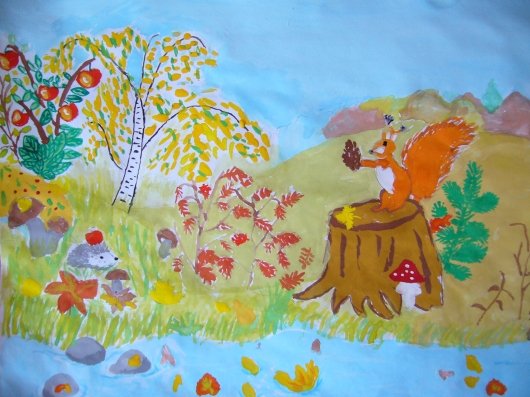 Рисование с детьми на тему осень