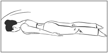 Поза лежа на животе