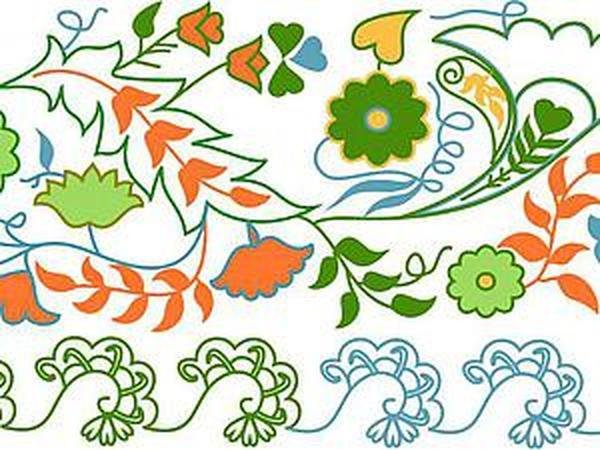 Цветочно растительный орнамент татарский