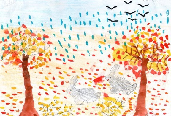 Рисование листопад