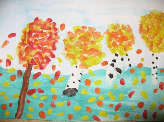 Картина листопад для детей