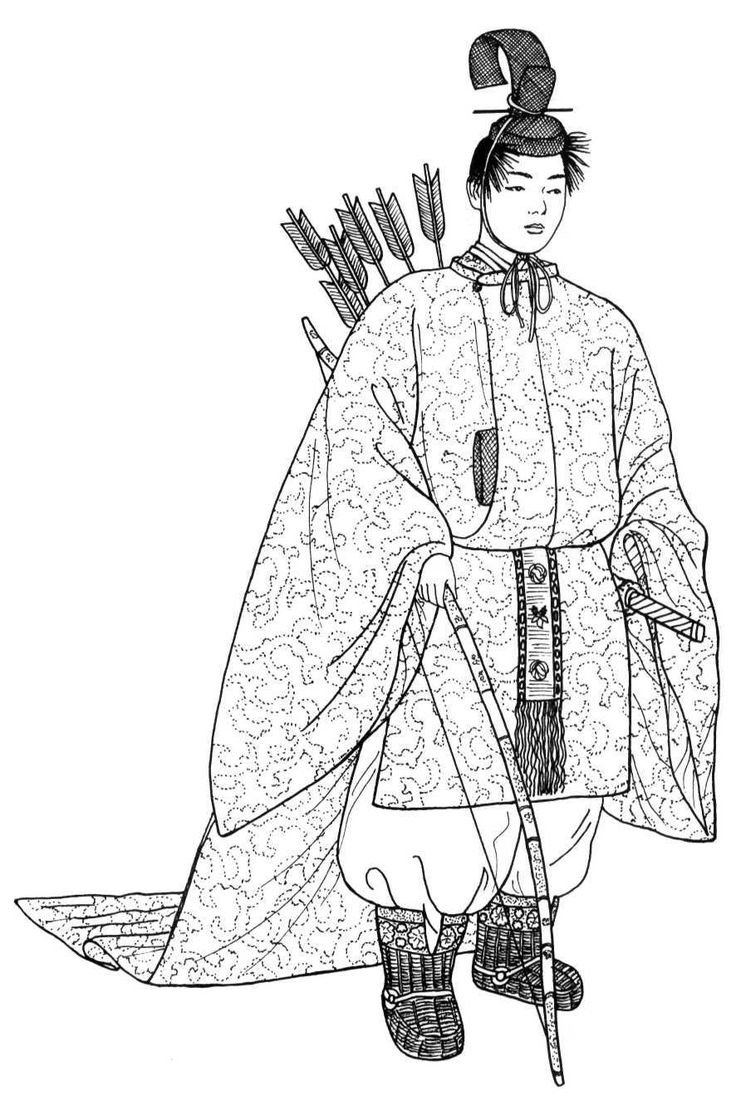 Кимоно самурая эпоха Эдо