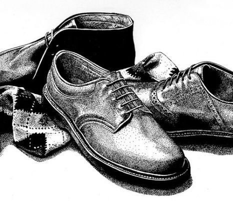 Мужская обувь карандашом