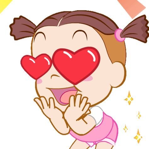 Стикер с сердечками и поцелуйчиками