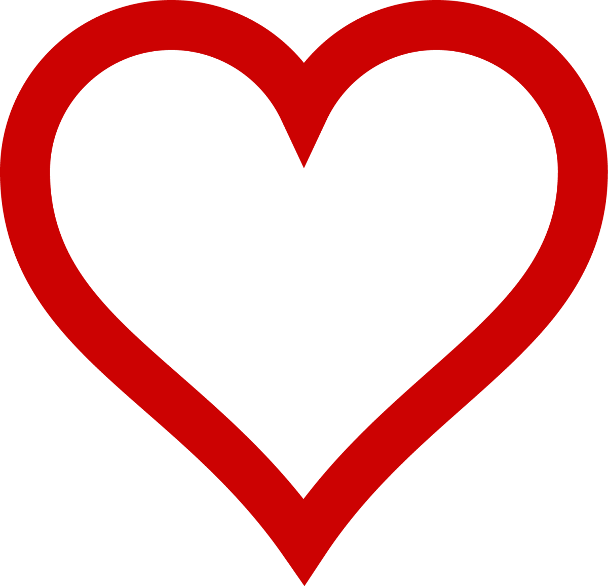 Символ лове. Белое сердечко. Пустое сердце. Сердце контур. Сердце красное контур.