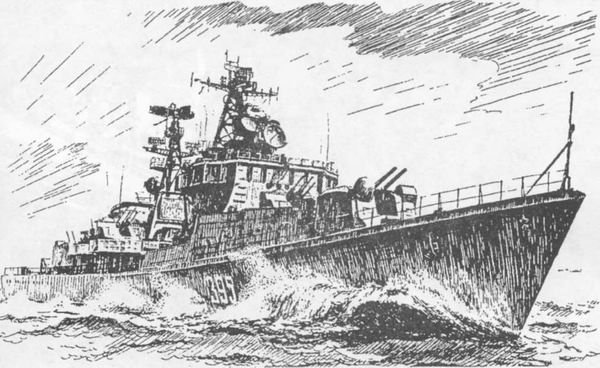 Военный корабль зарисовка