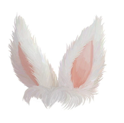 Заячьи уши на прозрачном фоне