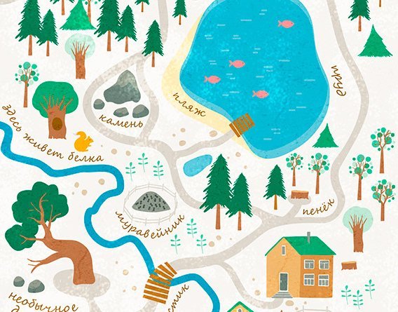 Карта местности для детей