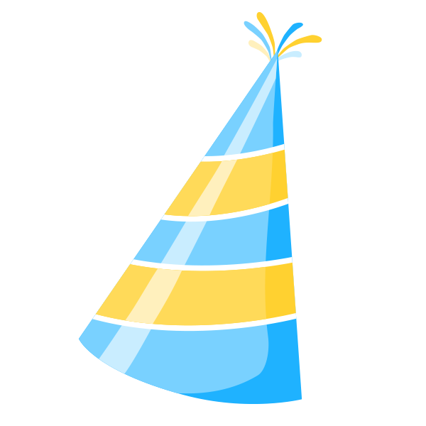 Праздничный колпак на прозрачном фоне