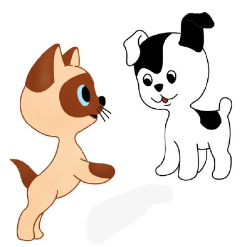 Раскраска. Котики