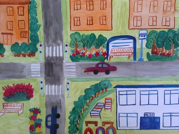 Рисунок на тему безопасный путь домой