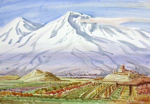 Гора Арарат Армения рисунок