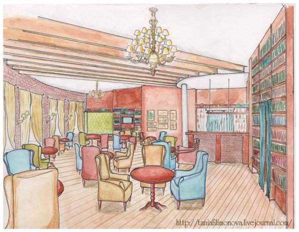 Нарисованный ресторан