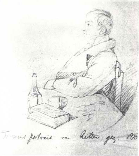 Рисунок с карандашом Василий Андреевич Жуковский