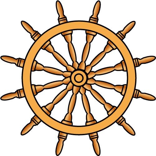 Штурвал рисунок на прозрачном фоне