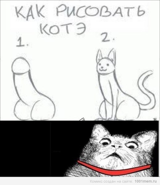 Мемы с нарисованными котами