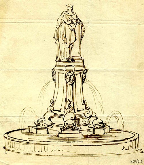 Нарисовать фонтан