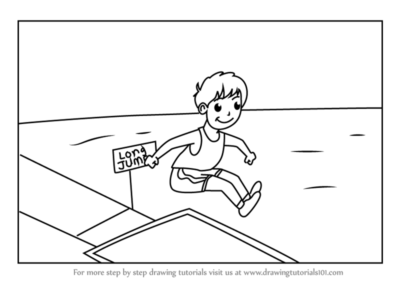 Рисунок в длину. Мальчик прыгает. Прыжки в длину раскраска. Прыжок рисунок. Прыжки рисунок для детей.