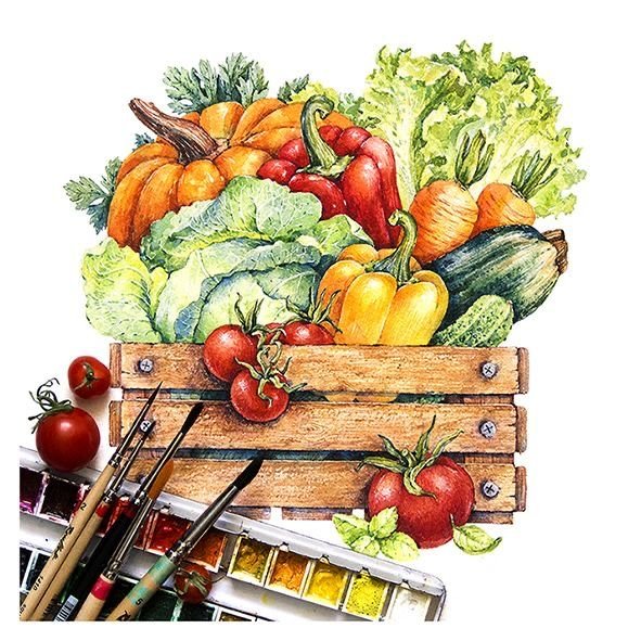 Рисунок на тему овощной переполох