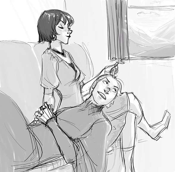 Пэнси Паркинсон и Драко Малфой арт