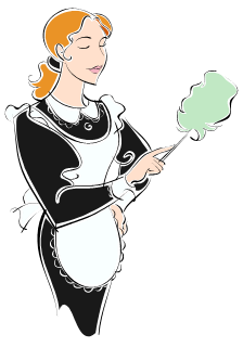 Горничная нарисованная