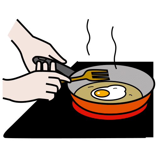 Сковородка на плите рисунок