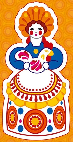 Кокошник дымковской барышни