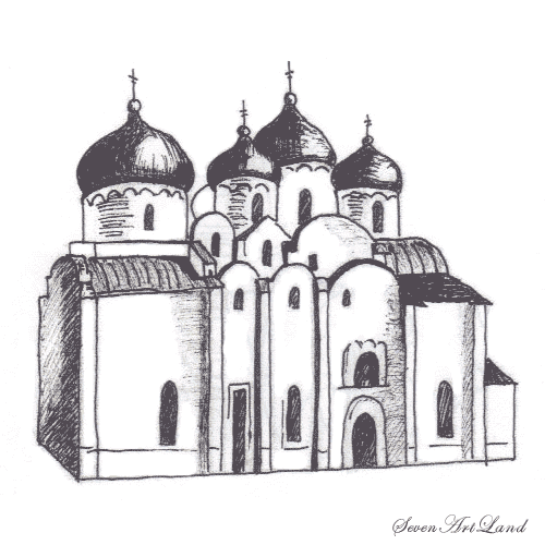 Храм Софии Киевской зарисовка