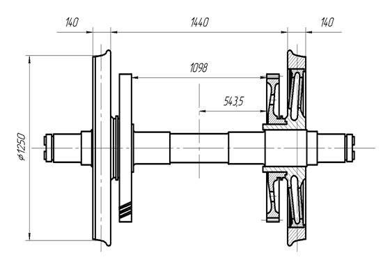 Колесная пара электровоза вл80с