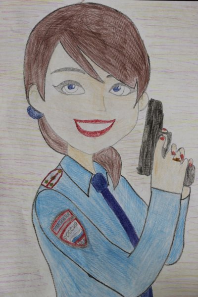 Моя мама полицейский рисунки